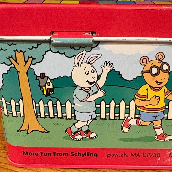 Vintage 1997 Arthur Kids Treasure Chest Lunchbox - Multicolor - Picture 5 of 13